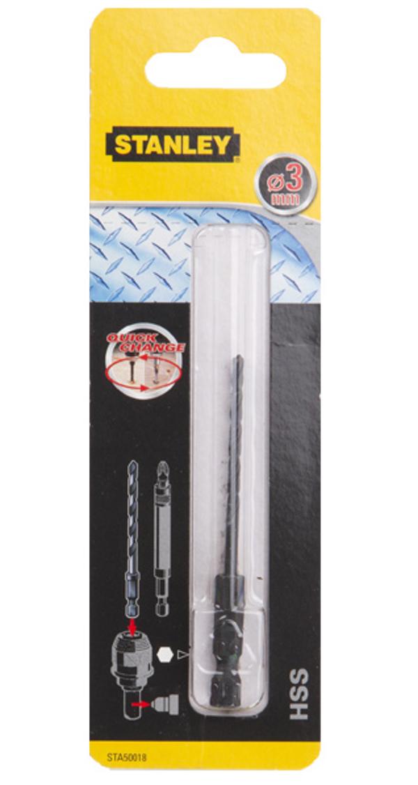 Τρυπάνι Stanley για μέταλλο HSS εξάγωνο 2,5mm (STA50013)