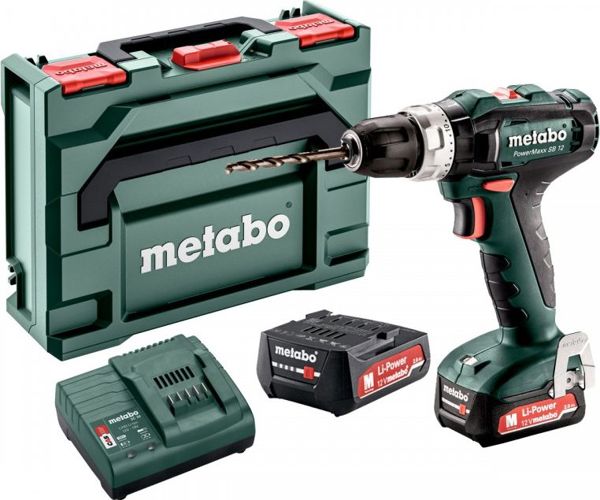 Τρυπάνι-Κατσαβίδι Metabo SB 12 12 V με 2 Μπαταρίες 2 Ah