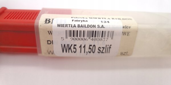 Τρυπάνι Καρβιδίου Fanar Baildon DIN 6537 L WK5, VHM TiAlN, 11,5 mm, 118-71 mm