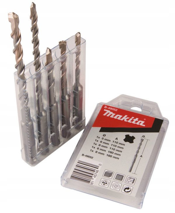 Σετ Τρυπανιών Makita SDS-VPLUS Nr2 5 Τεμαχίων B-49052