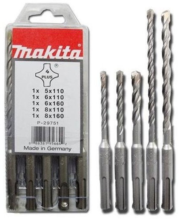 Σετ Τρυπανιών Makita SDS-VPLUS Nr2 5 Τεμαχίων B-49052
