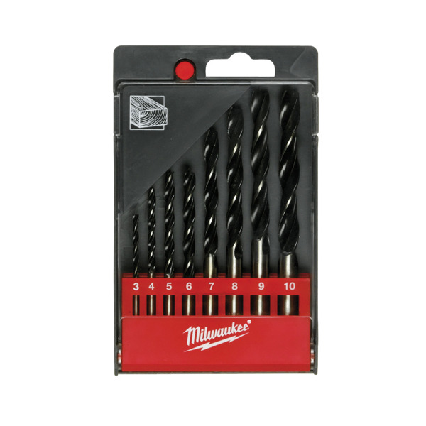 Σετ σπειροειδών τρυπανιών Milwaukee 6, 8, 10, 7, 3, 4, 5, 9mm