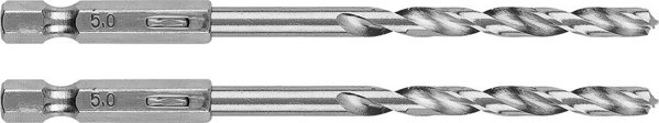 Graphite Τρυπάνι Μετάλλου Hex 5.0mm, Σετ 2 Τεμαχίων