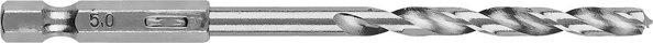 Graphite Τρυπάνι Μετάλλου Hex 5.0mm, Σετ 2 Τεμαχίων