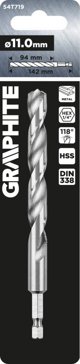 Graphite Τρυπάνι Μετάλλου Hex 11.0mm - Υψηλής Αντοχής