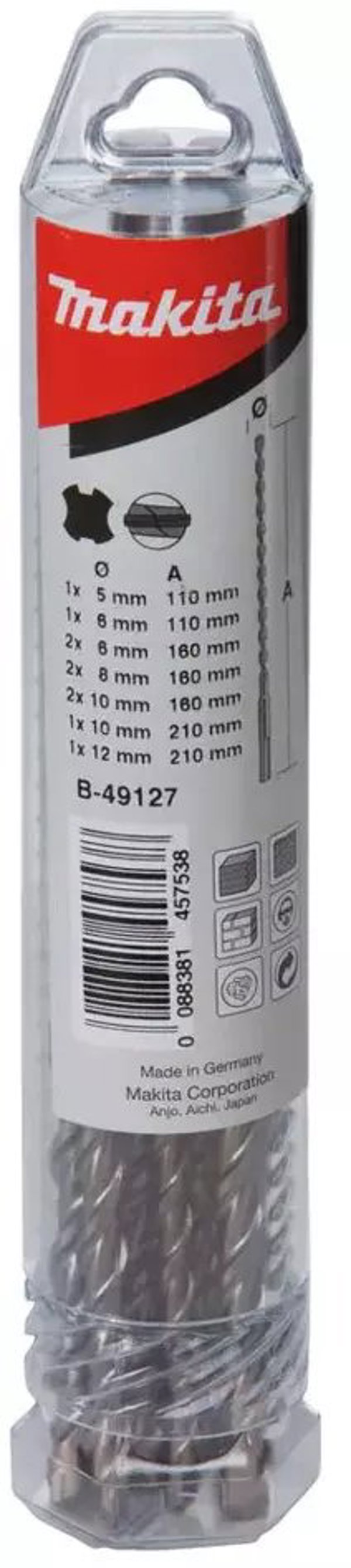 Makita Set Trypaniwn B-49127 SDS-VPLUS Nr.6 - 10 tem.