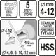 Vorel 22610 Βηματικό Τρυπάνι HSS 4-12mm για Μέταλλο και Πλαστικό