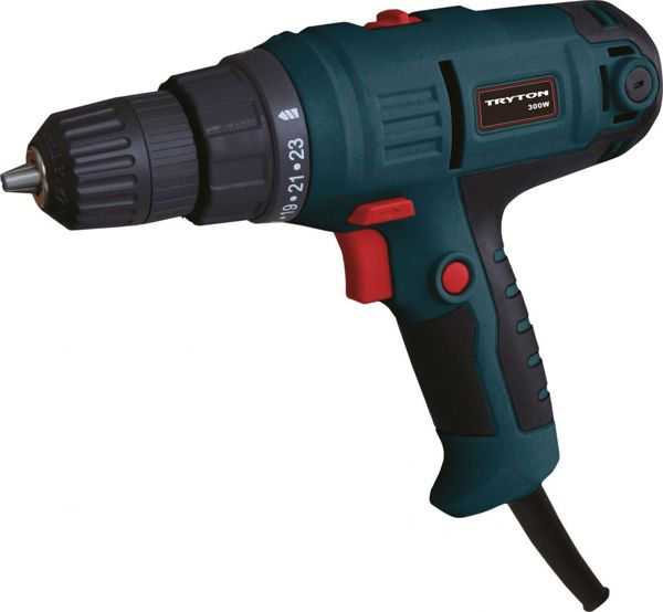 Tryton TCU301 Δράπανο-Κατσαβίδι Ρεύματος 300W με Αντιολισθητική Λαβή και Καλώδιο 3m