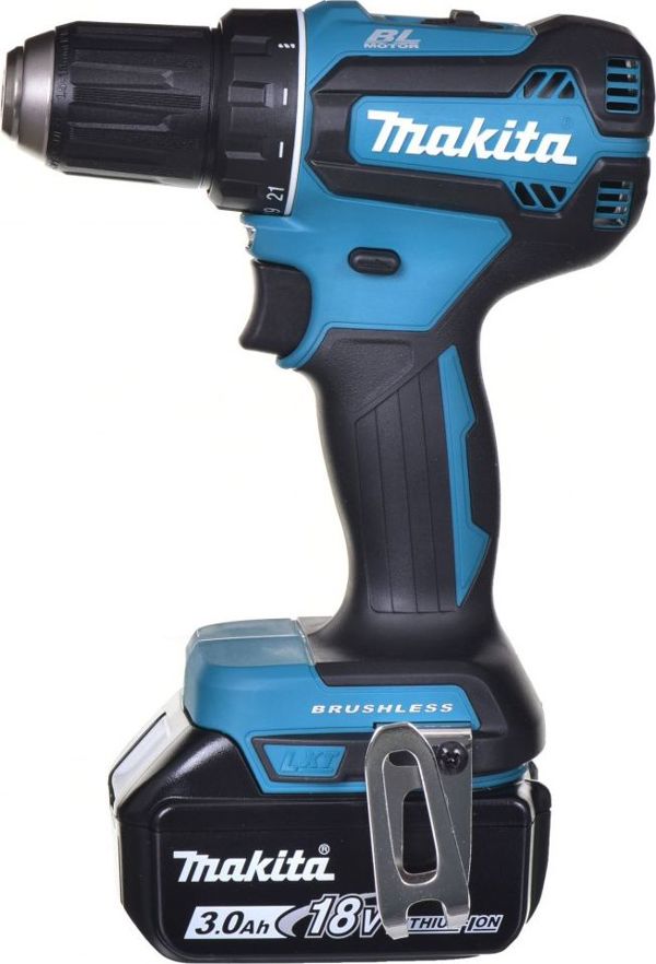 Makita Δραπανοκατσάβιδο DDF485RF3J 18V LXT 50Nm με 3 Μπαταρίες 3Ah & Βαλιτσάκι Μεταφοράς