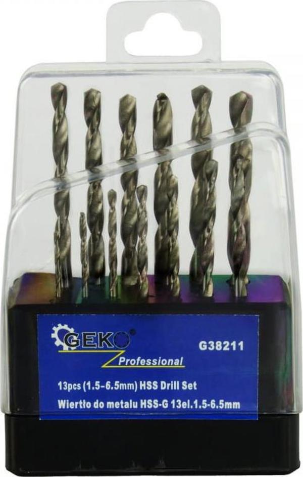 Geko Σετ Τρυπάνια Μετάλλου 13 Τεμαχίων, 1.5-6.5mm, G38211