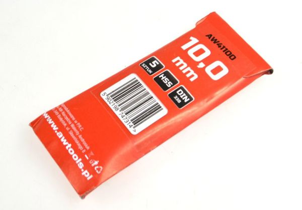 Τρυπάνι AWTools για Μέταλλο HSS κυλινδρικό 10mm 5 τεμάχια (AW41100)