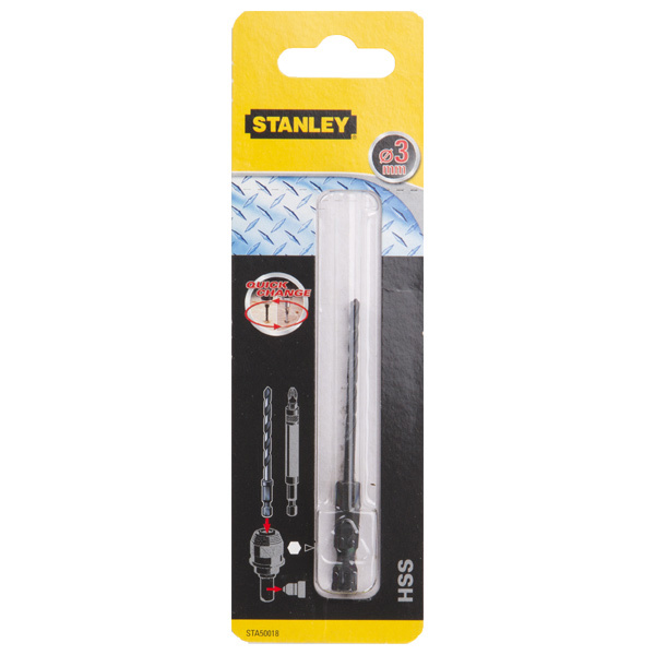 Τρυπάνι STANLEY για μέταλλο HSS εξάγωνο 6mm (STA50033)