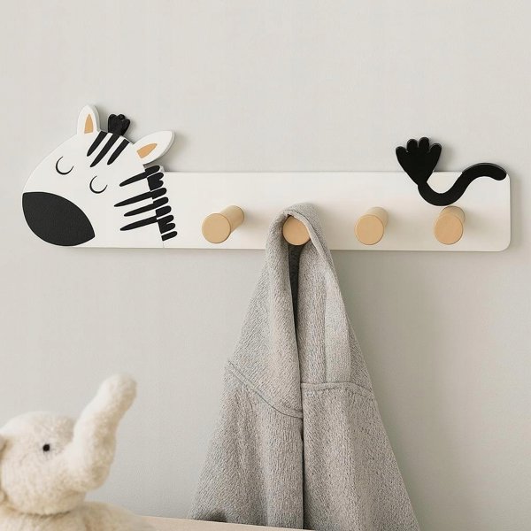 Κρεμάστρα παιδικού δωματίου MINI ZOO, 35,5 x 6,5 x 10 εκ.