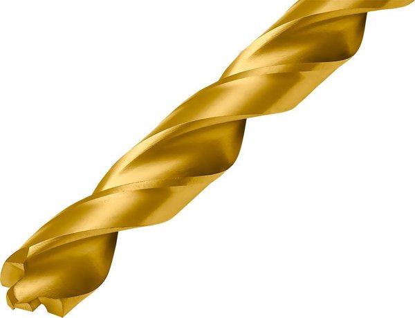 Τρυπάνι για μέταλλο Baildon DIN 338 RN 8 mm, HSS TiN (S), 117-75 mm (λαβή 3-επίπεδη)