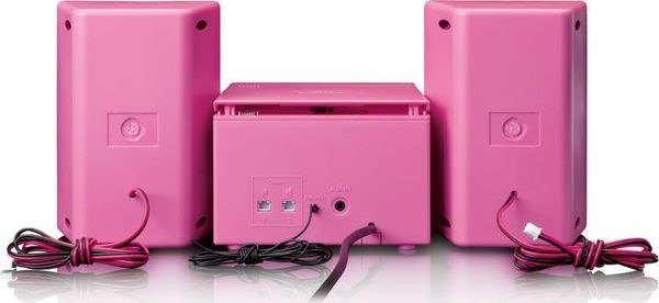 Lenco MC-013PK Micro-Stereo Σύστημα για Παιδιά με Αυτοκόλλητα, Ροζ