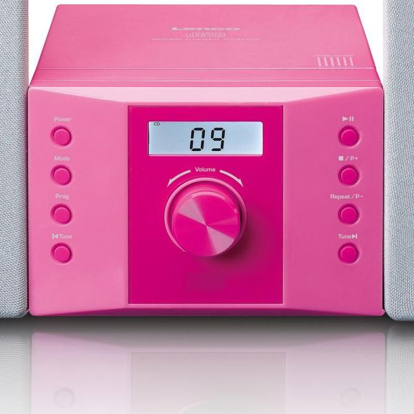 Lenco MC-013PK Micro-Stereo Σύστημα για Παιδιά με Αυτοκόλλητα, Ροζ