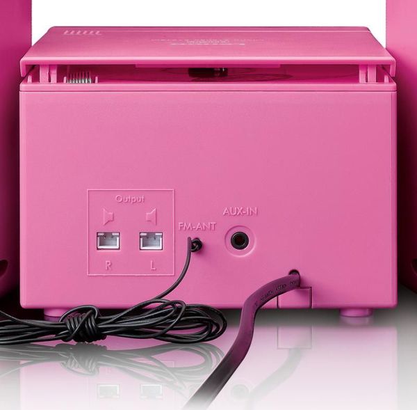 Lenco MC-013PK Micro-Stereo Σύστημα για Παιδιά με Αυτοκόλλητα, Ροζ
