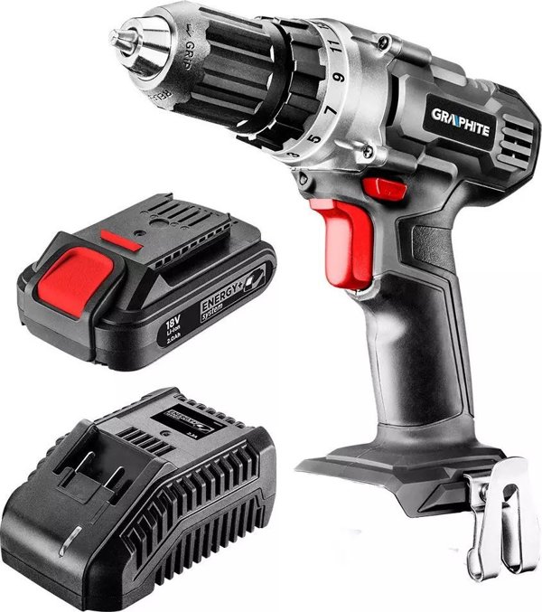 Graphite 58G000-SET1 Δραπανοκατσάβιδο Μπαταρίας 18V με 1 Μπαταρία 2Ah & Φορτιστή Energy+