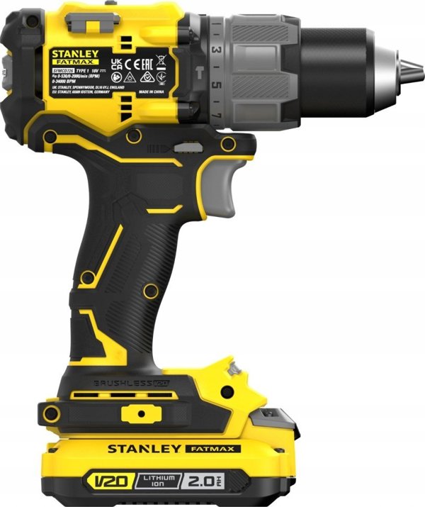 Stanley Δραπανοκατσάβιδο FatMax V20 SFMCD726D2K 18V με 2 Μπαταρίες 2Ah και Βαλιτσάκι Μεταφοράς