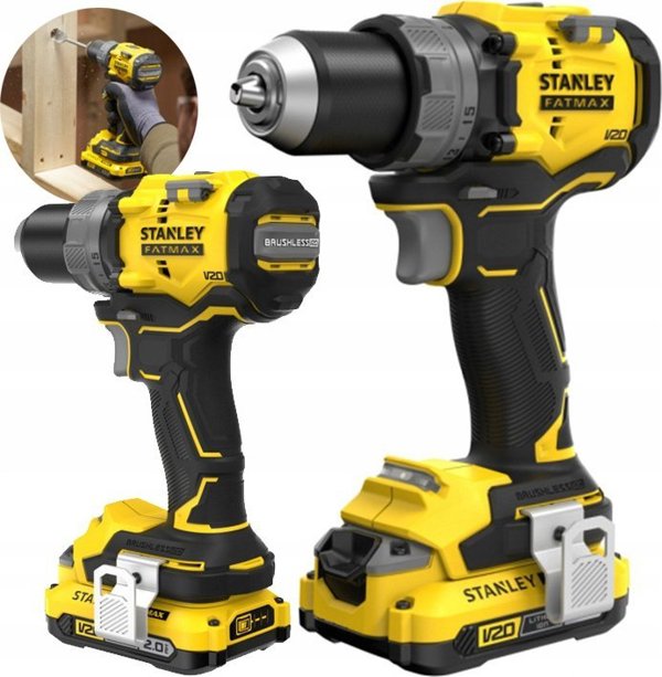 Stanley Δραπανοκατσάβιδο Μπαταρίας FatMax V20 SFMCD725D2K 18V με 2 Μπαταρίες 2Ah & Βαλιτσάκι
