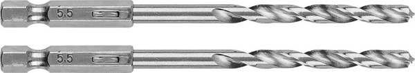 Graphite Τρυπάνι Μετάλλου Hex 5.5 mm, 2 Τεμάχια