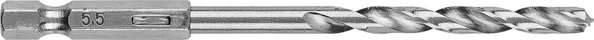 Graphite Τρυπάνι Μετάλλου Hex 5.5 mm, 2 Τεμάχια