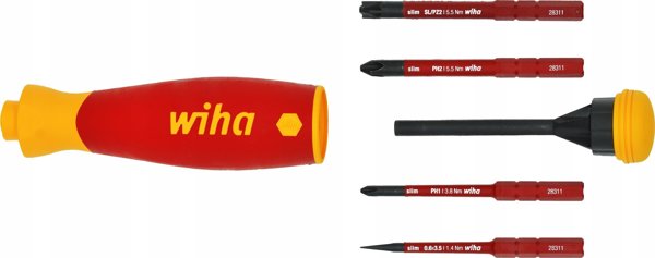 Wiha PocketMax Electric Μονωμένο Κατσαβίδι με 4 Μύτες, 45296