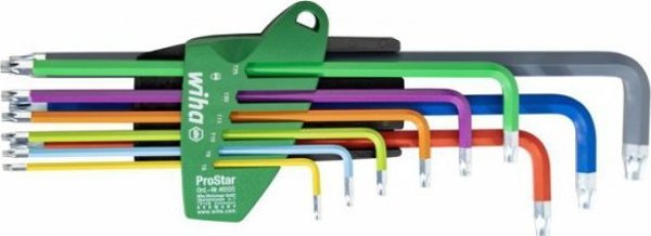 Wiha Σετ Κλειδιών Torx ProStar 9 Τεμαχίων - Επαγγελματικά Κλειδιά Άλεν με Λαβή L