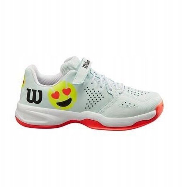 WILSON TENISA APAVI BERNU KAOS EMO Opal Blue/White/Coral