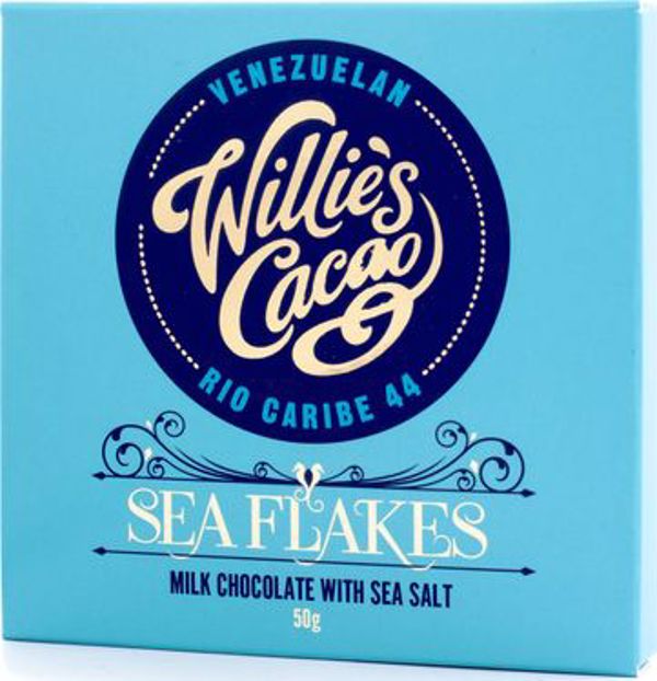 Willies Cacao Sea Flake Σοκολάτα με Θαλασσινό Αλάτι 50g