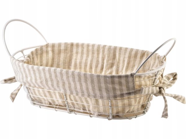 WILL μεταλλικό καλάθι 25x15x8/28x15x11,5cm μπεζ