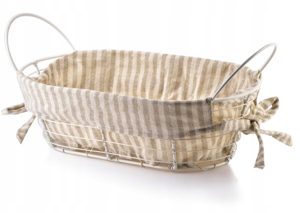 WILL μεταλλικό καλάθι 25x15x8/28x15x11,5cm μπεζ