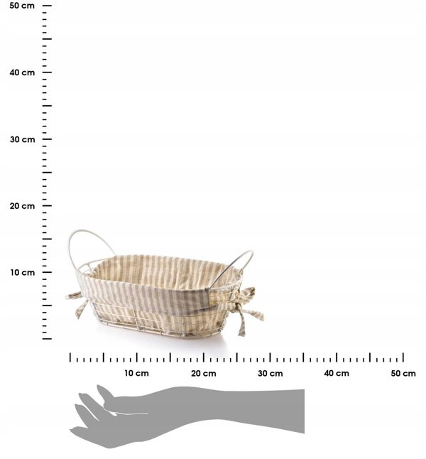 WILL μεταλλικό καλάθι 25x15x8/28x15x11,5cm μπεζ