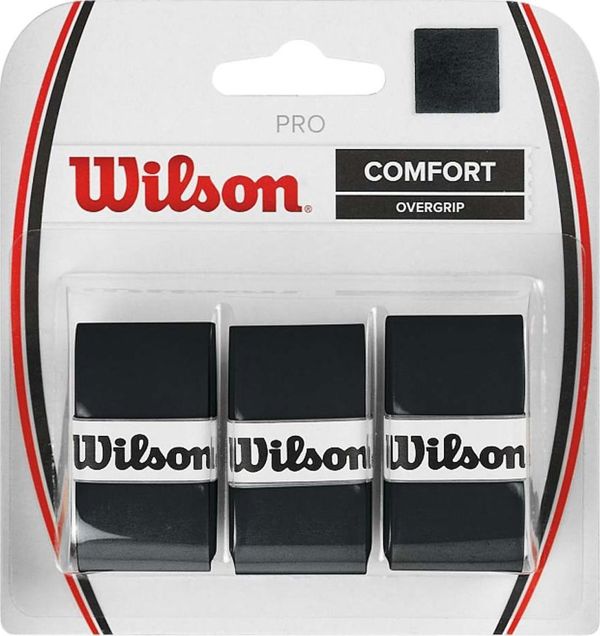 Wilson Οβίκα Wilson Pro Comfort Overgrip μαύρο 3 τεμ WRZ4014BK
