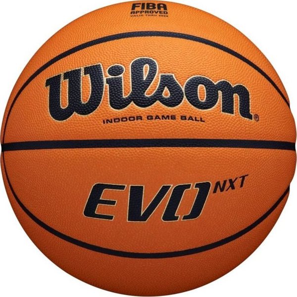 Wilson Μπάλα Μπάσκετ EVO NXT FIBA, Micro-Touch Τεχνολογία, Πορτοκαλί, Μέγεθος 7