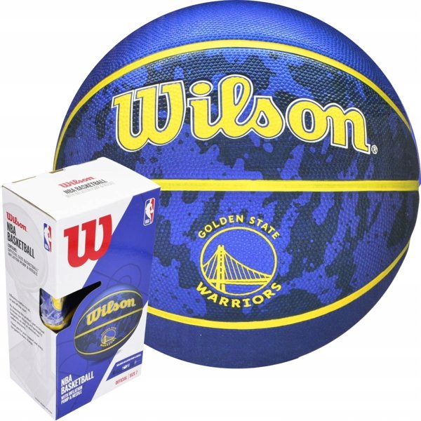 Μπάλα Μπάσκετ Wilson NBA Team Golden State Warriors, Μέγεθος 7, με Αντλία Φουσκώματος