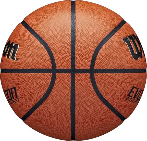 Wilson Evolution Game Μπάλα Μπάσκετ No. 7, Δερμάτινη, Πορτοκαλί, Εσωτερικού Χώρου (WTB0516XBEMEA)