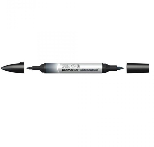 Winsor & Newton 0201465, Grey, Assorted colours, Payne''s Gray, Fine/Medium, Chisel/Bullet tip, Round