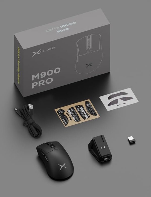 Wireless gaming mouse Delux M900 Ultra-Lightweight 2.4G 12000DPI