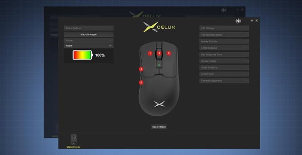 Wireless gaming mouse Delux M900 Ultra-Lightweight 2.4G 12000DPI