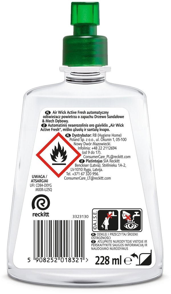 Wklad Active Fresh Drzewo Sandalowe & Mech Debowy 228ml