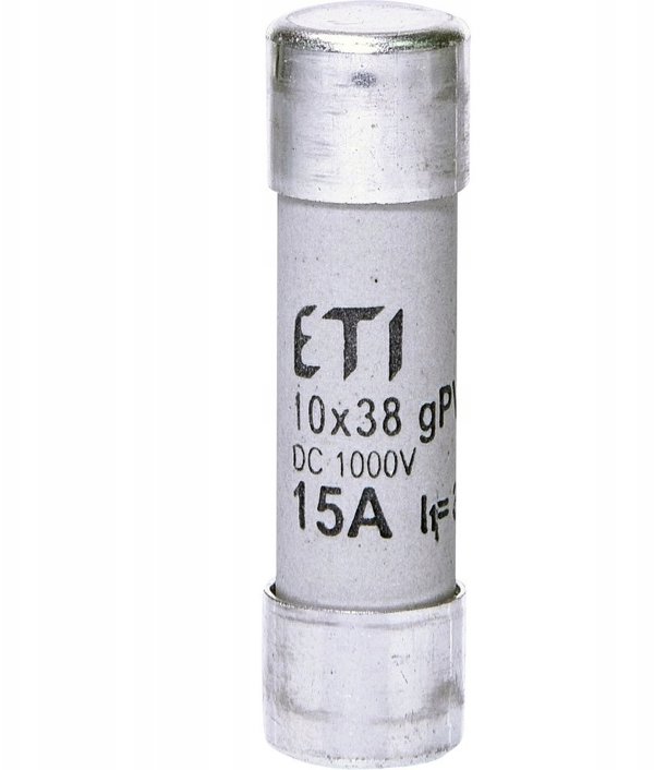 Wkladka bezpiecznikowa cylindryczna PV 10x38mm 15A gPV 1000V DC CH10 002625080