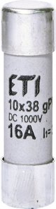 Wkladka bezpiecznikowa cylindryczna PV 10x38mm 16A gPV 1000V DC CH10 002625081