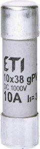 Wkladka bezpiecznikowa cylindryczna PV 10x38mm 10A gPV 1000V DC CH10 002625075