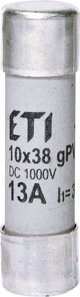 Wkladka bezpiecznikowa cylindryczna PV 10x38mm 13A 1000V DC