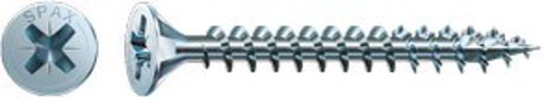 Βίδα ξύλου γαλβανιζέ λευκή 3.5x25mm WIROX MINI (200 τεμ.)