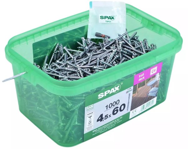 Βίδα για ταράτσα C4 4.5x60mm SPAX-D (1000 τεμ.) + bit T20