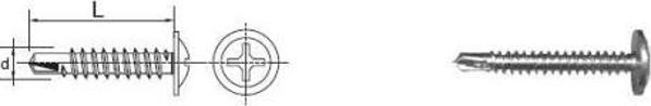 Wkret Samowiertny Montazowy 4.2x19mm RAL 7016