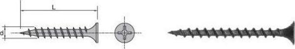 Βίδα γύψου ξύλου φωσφορυδωμένη 3.5*25mm - FTG 3.5*25