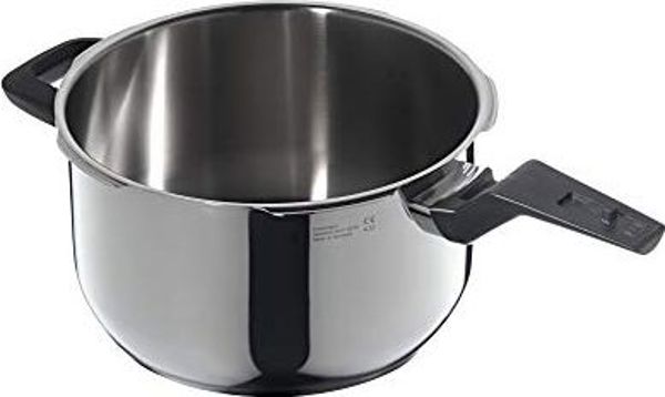 WMF Χύτρα Ταχύτητας WMF Perfect Premium 4,5l, χύτρα ταχύτητας 22 cm, γυαλισμένο ανοξείδωτο ατσάλι Cromargan, επαγωγή, 2 επίπεδα μαγειρέματος, πολυλειτουργικό κουμπί